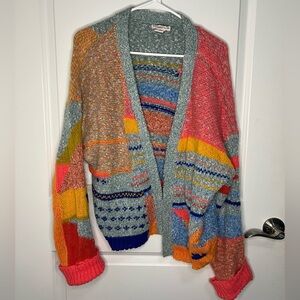 Sincerely Jules Multicolor Patchwork Cardigan